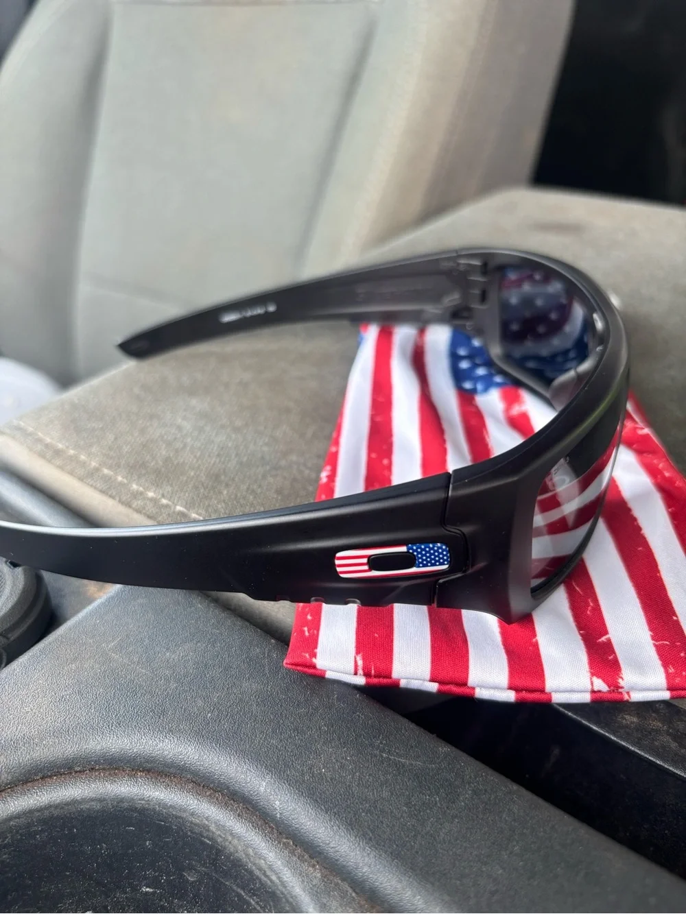 Oakley Black Wraparound Sunglasses with Dark Lenses